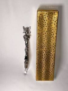 Collectible Fairy Wand with Silver Detailing and Gem Accents