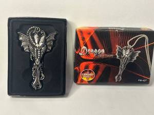 Fantasy Master Dragon Neck Knife with Pendant Display