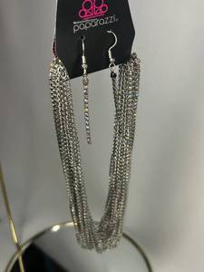 Paparazzi Silver Multi-Chain Dangle Earrings
