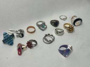 Collection of 15 Assorted Fashion Rings