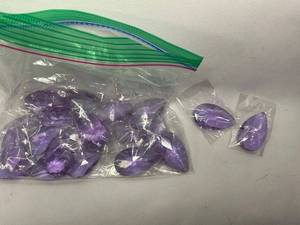 Collection of Purple Acrylic Gem Stones in Mixed Sizes