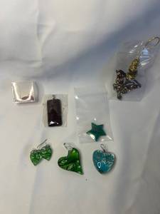 Collection of Assorted Jewelry Pendants and Earrings