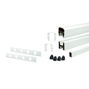 lot 80 image: (12) 6 FT. x 36 in. Classic White Rail Kit with Classic White Composite Balusters-Stair