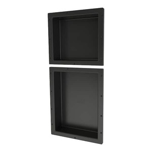 lot 94 image: Redi Niche 16 in. x 34 in. Double Shower Niche Set in Black