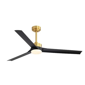 lot 106 image: Breezary Parvez 60 in. Integrated LED Indoor Gold Ceiling Fans with Light and Remote Control