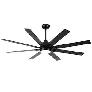 lot 109 image: Breezary Gorya 7 ft. 120 V Industrial HVLS Windmill Ceiling Fan with Color-Changing Integrated LED, Downrod and Remote Control