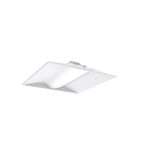 lot 111 image: (2) Lithonia Lighting Contractor Select STAKS 2 ft. x 2 ft. 300040005000 Lumens White Integrated LED Troffer