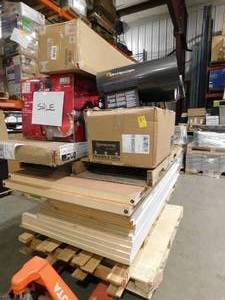 lot 22 image: WHOLESALE PALLET LOT OF DOOR SLABS AND MISC.