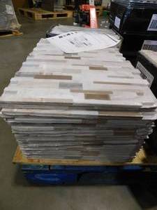 lot 47 image: Daltile Xpress Mosaix Groutless Coastal Marble 14 in. x 10 in. Stone and Porcelain Random Linear Mosaic Tile (45 sq.ft.)