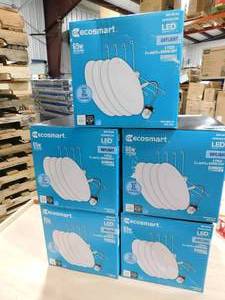 lot 68 image: (5) 56 in. Integrated LED Recessed Retrofit Light Trim 5000K CEC-T20, (4 PKS )