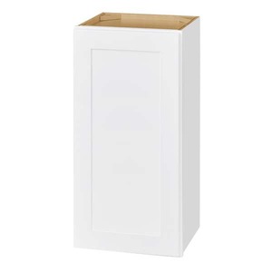 lot 155 image: Hampton Bay Avondale 15 in. W x 12 in. D x 30 in. H Ready to Assemble Plywood Shaker Wall Kitchen Cabinet in Alpine White