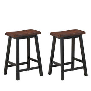 lot 177 image: Costway 24 Height Set of 2 Coffee Home Kitchen Dining Room Bar Stools