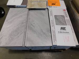 lot 189 image: Daltile Newgate Gray Marble Matte 12 in. x 24 in. Glazed Ceramic Floor and Wall Tile (230 sq. ft.)