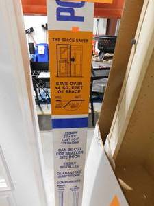 lot 213 image: Johnson Hardware 1500 Series 24 in. to 36 in. x 80 in. Universal Pocket Door Frame for 2x4 Stud Wall 1.6k