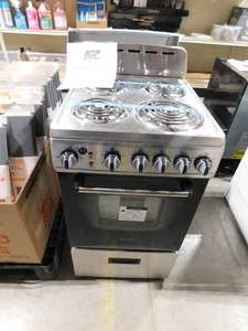 lot 234 image: 20 in. 2.1 cu. ft. Single Oven Electric Range in Stainless Steel
