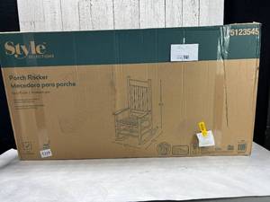 lot 443 image: Grey Wood Rocking Chair