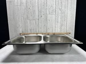 lot 419 image: Elkay Drop In Double Bowl Kitchen Sink
