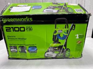 lot 410 image: Greenworks 2100PSI Electric Pressure Washer