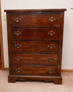 lot 11 image: Vintage Sears Open Hearth Colonial Wood Dresser