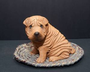 lot 124 image: Puppy Figurine Sandicast Sharpei