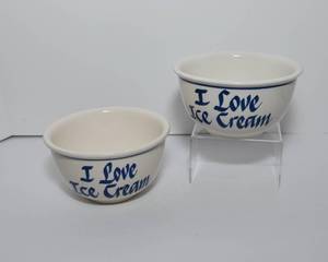 lot 139 image: Two Large I Love Ice Cream Bowls
