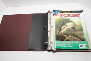 lot 204 image: Musky Hunter Magazines from September 1996 to July 1998 and Organizing Binder