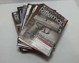 lot 186 image: American Rifleman Magazines from May 2016 - October 2018