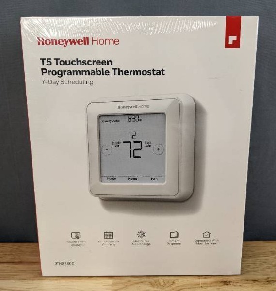 lot 7 image: Brand New Honeywell Home T5 7-Day Programmable Thermostat with Touchscreen Display $109 Retail O