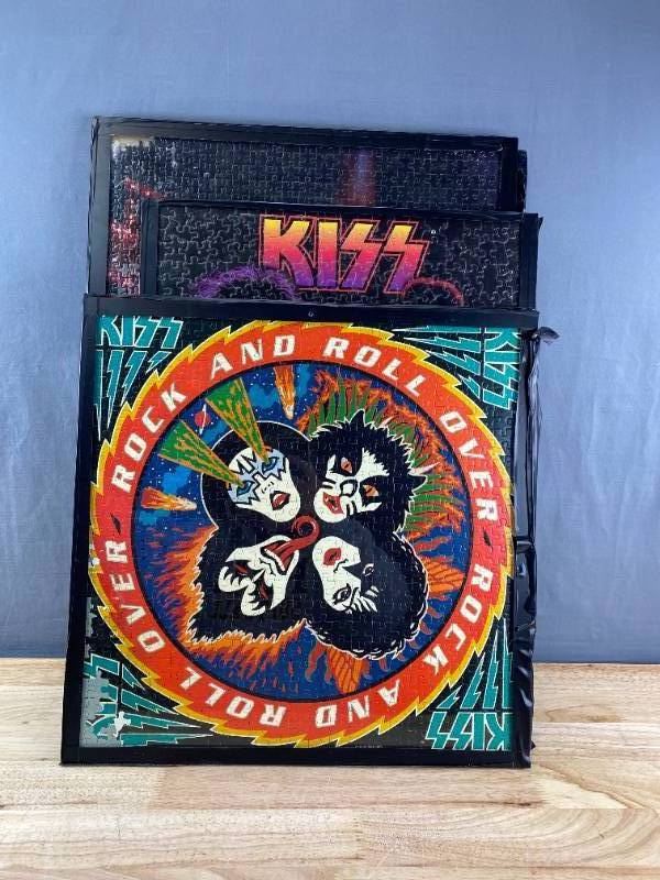 lot 202 image: 6 Framed KISS Puzzles K