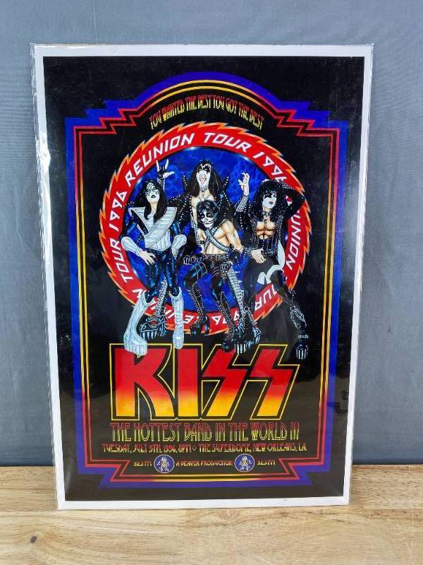 lot 206 image: 12 x 18 KISS Poster 1996 Reunion Tour New Orleans K