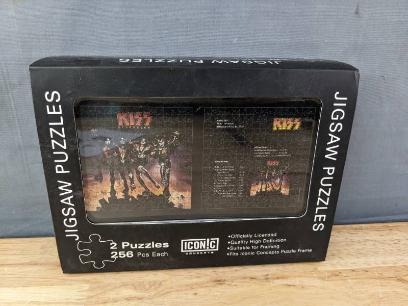 lot 72 image: Set of 2 New KISS Destroyer Album Cover (Front and Back) 256 Piece Jigsaw Puzzles by Iconic Concepts K
