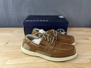 lot 64 image: Brand New Dockers Beacon Casual Shoes Mens Size 13 Dark Tan Leather N