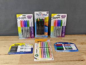 lot 76 image: Assortment of Brand New Writing Items - Sharpie, Paper Mate, Bic, and Expo N