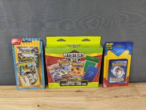 lot 15 image: Brand New Pokemon Trading Card Game Packs Pawmot Blister Pack, Mystery Power Box and Mystery Pack I