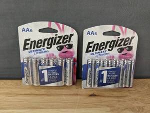 lot 11 image: 2 Brand New 6-Packs of Energizer Ultimate Lithium AA Batteries $41.98 Retail N