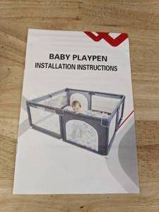 lot 144 image: New Baby Playpen Kid Activity Center 50 x 50 B