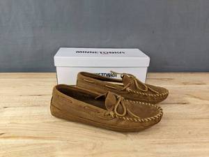 lot 67D image: Minnetonka Double Bottom Softsole Shoes Mens Size 9 Brown Ruff N