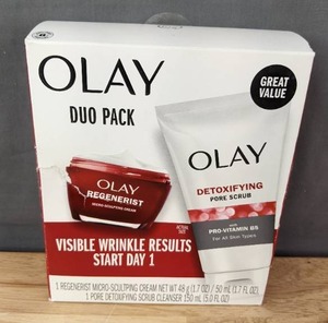 lot 30D image: Brand New Olay Skin Care Regenerist Face Wash & Anti-Aging Facial Moisturizer Duo Pack 5.0fl oz.1.7 oz. $29.94 Retail I