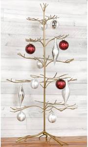 lot 150 image: Brand New Red Co. 25 Ornament Tree Christmas Decor in Gold Finish B