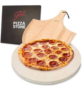 lot 126 image: Brand New HANS Circular Pizza Stone $49.99 Retail B