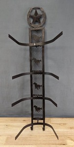 lot 215 image: New Western Stallion Metal Cowboy Hat Organizer Rack B