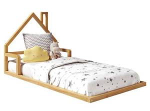 lot 130 image: Brand New Pkolino Casita House Floor Bed- Twin B