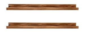 lot 93 image: New AZSKY 48 Wood Photo Picture Ledge Shelf with Lip - Set of 2 B