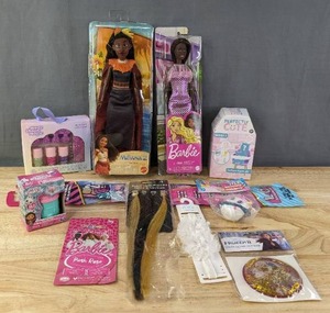 lot 167F image: Brand New Mattel Moana 2 Matangi Doll, Barbie Glitz Fashion Doll, Gabbys Dollhouse Surprise Figure, Barbie Star Light Adventure Galaxy Pet, Perfectly Cut Miniature Series 2 Baby Doll, L.O.L Surprise 23 in. Kite and More B