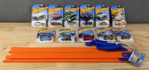 lot 59F image: Brand New Hot Wheels HW Tracks with 11 Hot Wheel Cars Race Day, Reverse Rake, Track Champs, Victory Fresh, Experimotors, Metro, Compact Kings and More B