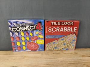 lot 243 image: Brand New Games - Connect 4 and Tile Lock Scrabble B