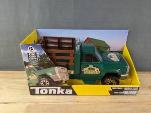 lot 128F image: Brand New Tonka Steel Classics, Farm Truck Made with Steel & Sturdy Plastic, Green Friction Powered B