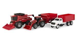 lot 104G image: Brand New ERTL Case IH Harvest Farm Toy Set (164 Scale) $29 Retail B