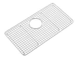 lot 235A image: New Cipotal 25.5 in. x 13.5 in. Rear Drain Sink Grid with Supersoft Silicone Feet in 304 Grade Stainless Steel $46.90 Retail B