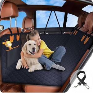 lot 86F image: Back Seat Extender for Dogs, Hard Bottom Car Seat Hammock Style Cover for Dogs B